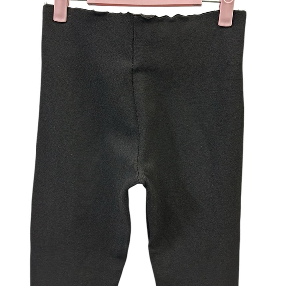 ZARA Thick Black High Waist Ponte Black Leggings Seam Front Womens Small - Picture 10 of 12